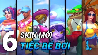 Tốc Chiến | Hiệu Ứng 6 Skin Tiệc Bể Bơi Mới: Fiora, Leesin, Orianna, Lulu,... | Yugi Gaming