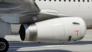 IAE V2500 engine of the Airbus A320 airplane in X-Plane 12