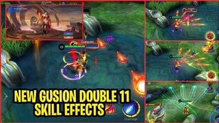 NEW GUSION DOUBLE 11 DIMENSION WALKER SKIN GAMEPLAY - SKILL AND EFFECTS || DOUBLE 11 SKIN DRAW