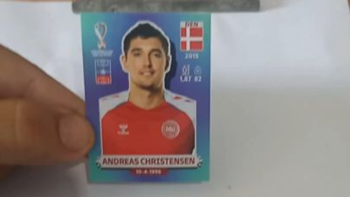 Figurinhas da copa catar Panini jogador Dinamarca Andreas christensen