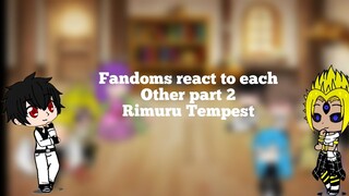 Fandoms react to each other part 2 Rimuru Tempest(Requested)🔥#fyp #fypシ #anime #rimuru #fiction #dc