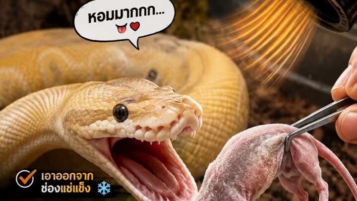 เมื่อมนุษย์เตรียมอาหารให้ข้า! | Feeding Time ของงูบอลไพธอน