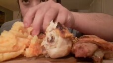 ASMR CHICKEN & MASHED POTATOES - Eating Sounds