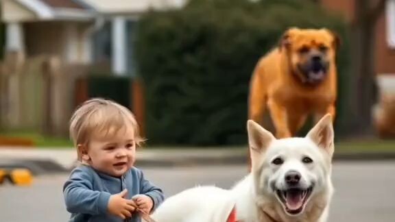 baby and dog 🍼