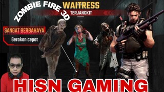 game zombie fire 3D.  waitress  terjangkit gerakan cepat
