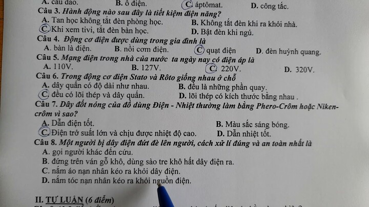 ĐỀ KT CUỐI HK2 MÔN CÔNG NGHỆ 8