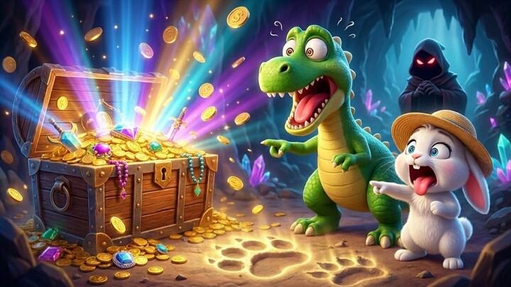 Brave Rabbit & Epic Dinosaur Discover a Hidden Treasure! | Adventure Cartoon Animation | TOONS EVER