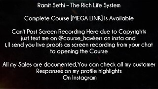 Ramit Sethi Course The Rich Life System download