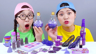 อาหารสีม่วง ไข่มุกมันสำปะหลัง Mukbang DONA โดนาไทย