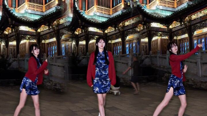 Dancing at Hong'en Temple! Performance without props, stunning night view