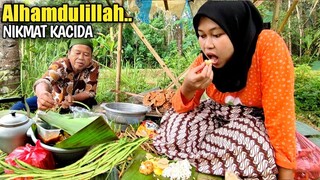 Nikmatnya‼️ Sambel Muncang, Lalapan Mentah, Makan Di Sawah Sederhana Tapi Nikmat, Ceplok Telor
