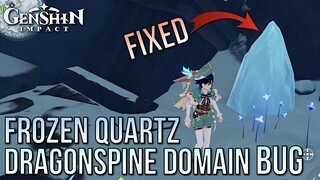 GENSHIN IMPACT - Dragonspine Domain Bug - Frozen Scarlet Quartz FIXED!!!