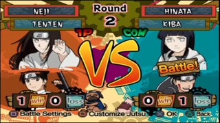 NEJI VS HINATA GAMEPLAY ™ Battle Games Naruto Shippuden Ultimate Ninja 5 PlayStation2