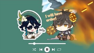 dodging mountains with venti as zhongli throws them // playlist + voiceovers