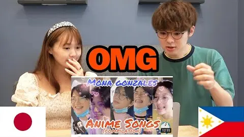 Japanese React to Mona Gonzales Anime Songs(Filipina) Our Opinions