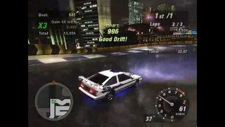 NFSU2 DRIFT Sprint Toyota Corolla AE86 REMAKE SAILOR SUIT CAR JAPAN