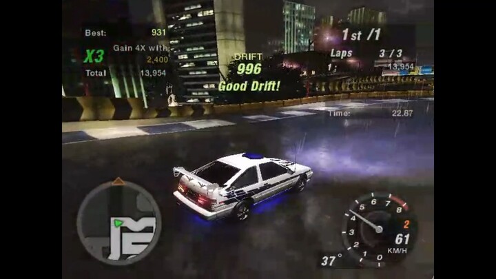 NFSU2 DRIFT Sprint Toyota Corolla AE86 REMAKE SAILOR SUIT CAR JAPAN