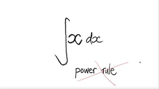 integral ∫x dx withOUT using power rule