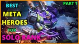 BEST META HERO FOR SOLO RANK | BEST META HEROES SEASON 19