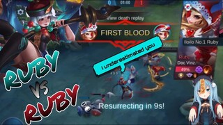 My Ruby lose to Ruby | One Vs One | ikanji Gaming | Mobile Legend