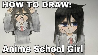 How to draw: Anime School Girl (EASY TUTORIAL) (3)