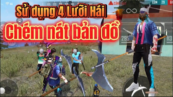 [FREE FIRE] Sử Dụng 4 Lưỡi Hái Chém Nát Rank Sinh Tồn