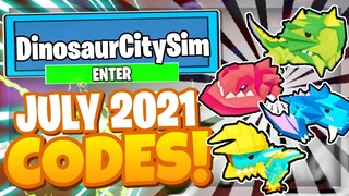 *JULY 2021* ALL NEW SECRET OP CODES! Roblox Dinosaur City Simulator