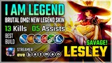 New Legend Skin! Lesley Best Build 2020 Gameplay | EPIC SKIN GIVEAWAY | Mobile Legends