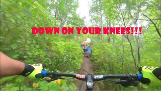 Edmonton MTB Trail - caught giving head
