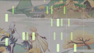 [Piano Air Terjun] Plot "Genshin Impact" PV-"Goddess Split View"