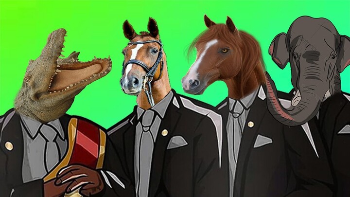 Funny Horse Vs Funny Crocodille And Funny Elephant - Coffin Dance Meme COVER