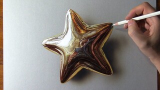 Painting Process | A Star Ballon with My Fingerprint