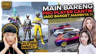 MAIN BARENG 2 PRO PLAYER CANTIK , GILA MAINNYA JAGO BANGET !! - PUBG MOBILE