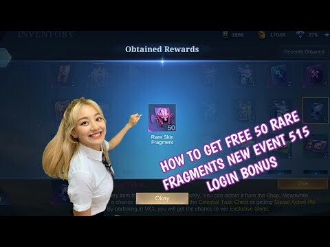 How to get free 50 rare fragments new event 515 login bonus in mobile legends 2022