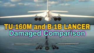 Modern Warships: TU-160M Bomber and B-1B LANCER Bomber Damaged Comparison. gameplay