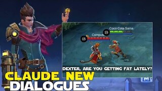 CLAUDE NEW VOICELINES DIALOGUES GENTLE CRIMINAL? MOBILE LEGENDS NEW CLAUDE VOICELINES! MLBB NEWS