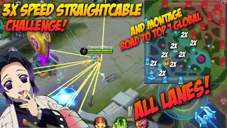 MOST SATISFYING 3X SPEED STRAIGHTCABLE | NEW STRAIGHTCABLE CHALLENGE | MLBB | FANNYWISE