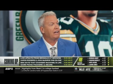 NFL COUNTDOWN | Rex Ryan "goes off" Justin Fields will destroy Jordan Love in Bears vs Packers Week1