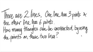 There are 2 lines. One line has 3 points & the other line has 6 points.