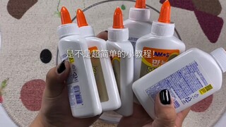 『SLIME』质感炸耳泥的制作过程！黏糊糊拉筋和爽脆的渣泡啥都有！进来给耳朵洗个澡吧！
