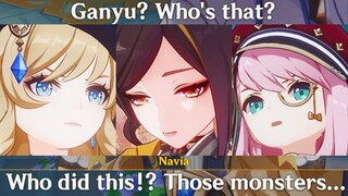 GANYU?? CHIORI Meets NAVIA & CHARLOTTE Story Cutscene Genshin Impact