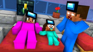 AMONG US FAMILY LIFE - SAD STORY - MONSTER SCHOOL MINECRAFT