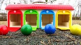 Children's educational handmade toy slide ball game
