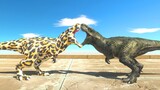 Escape from LEOPARD T-rex - Animal Revolt Battle Simulator