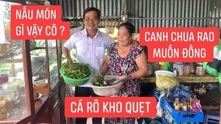 Các chú từ thiện được cô hàng xóm cháu Thịnh đãi đặc sản miền tây canh chua cá kho quẹt...!