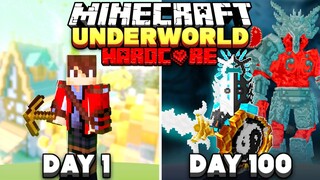 I Survived 100 Days in the UNDERWORLD In Hardcore Minecraft