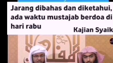 waktu mustajab doa di hari rabu