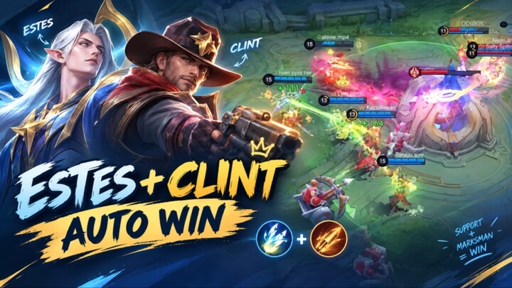 Clint brust dan Estes heal auto win lah