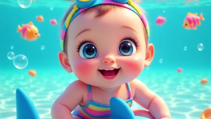 Baby shark song for kids _fun cartoon for the kids _ baby shark 🦈 dance 🩰..... Ai content