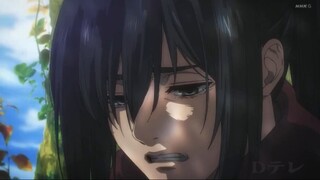 Mikasa crying in Eren's grave - Attack on Titan Final Season Watch for Free Link in Discription